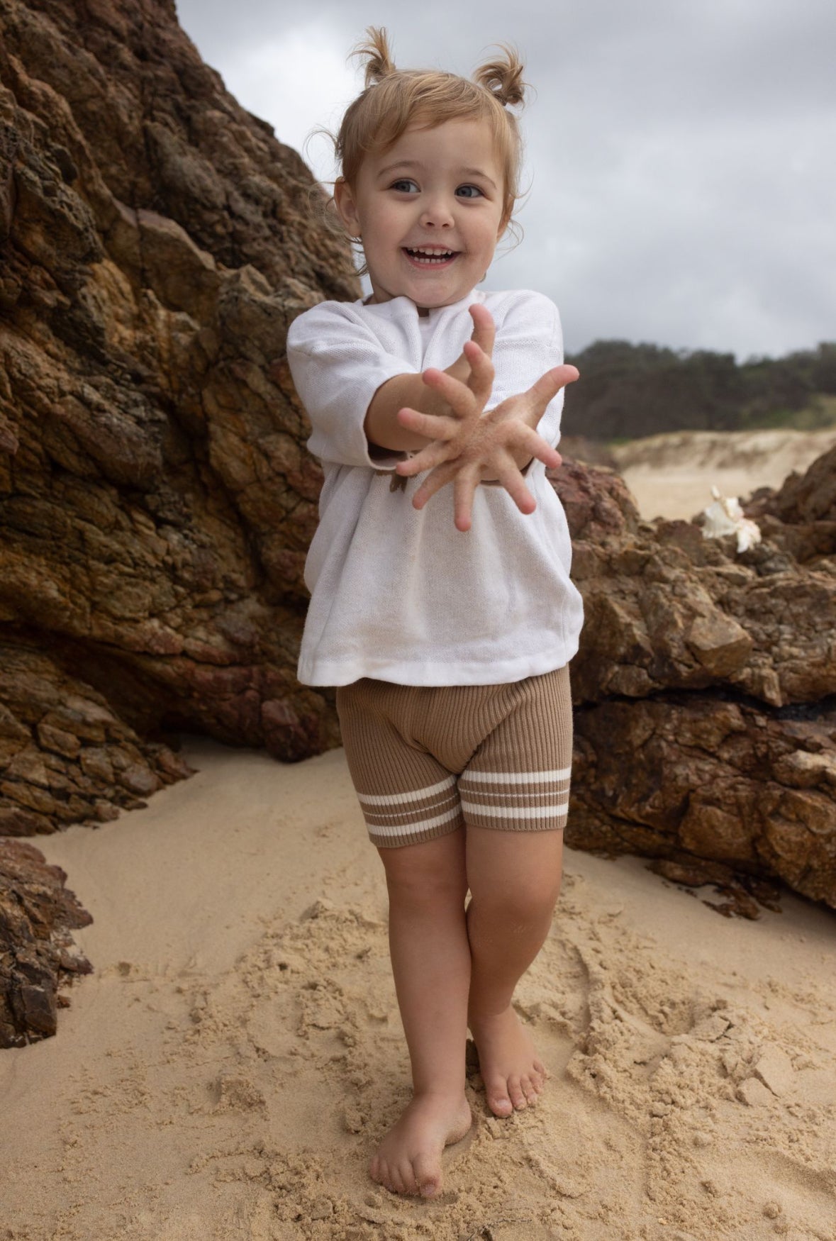 Bike Shorts | Natural Stripe