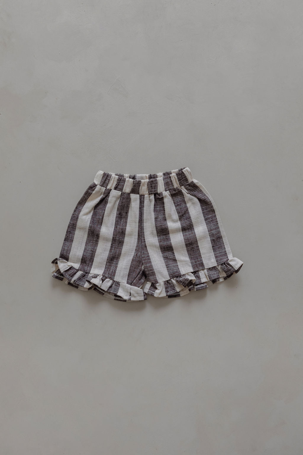 Linen Stripe Shorts | Charcoal