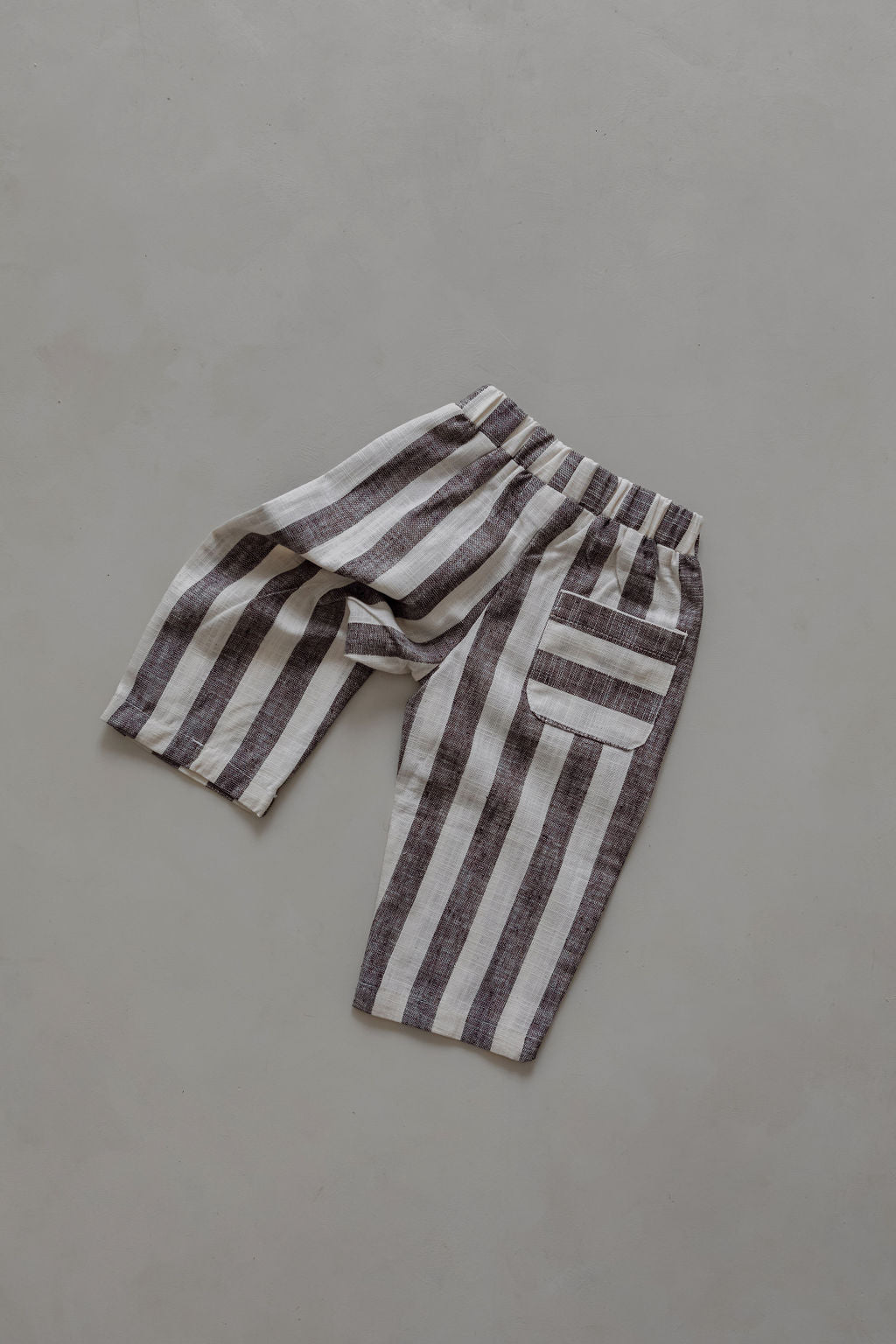 Linen Stripe Pants | Charcoal