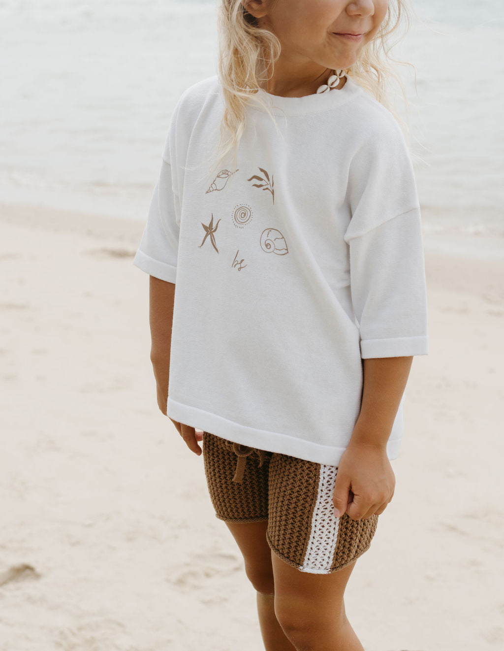 Sea Treasures Knit Tee | Cocoa