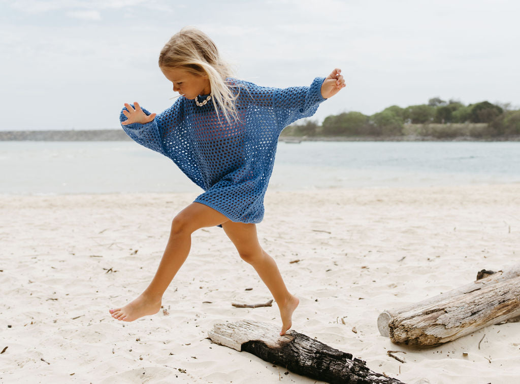 Crochet Beach Dress | Cobalt