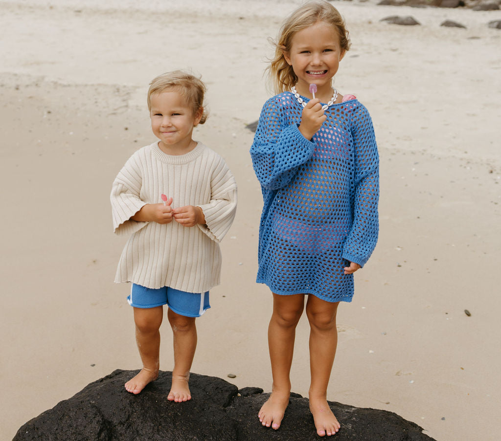 Crochet Beach Dress | Cobalt