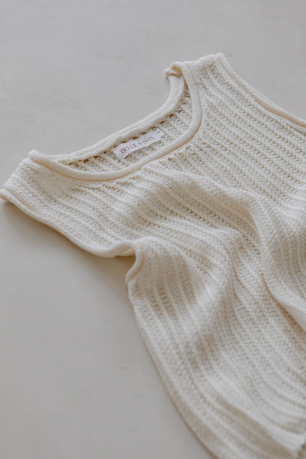 Woman's Crochet Knit top | Natural