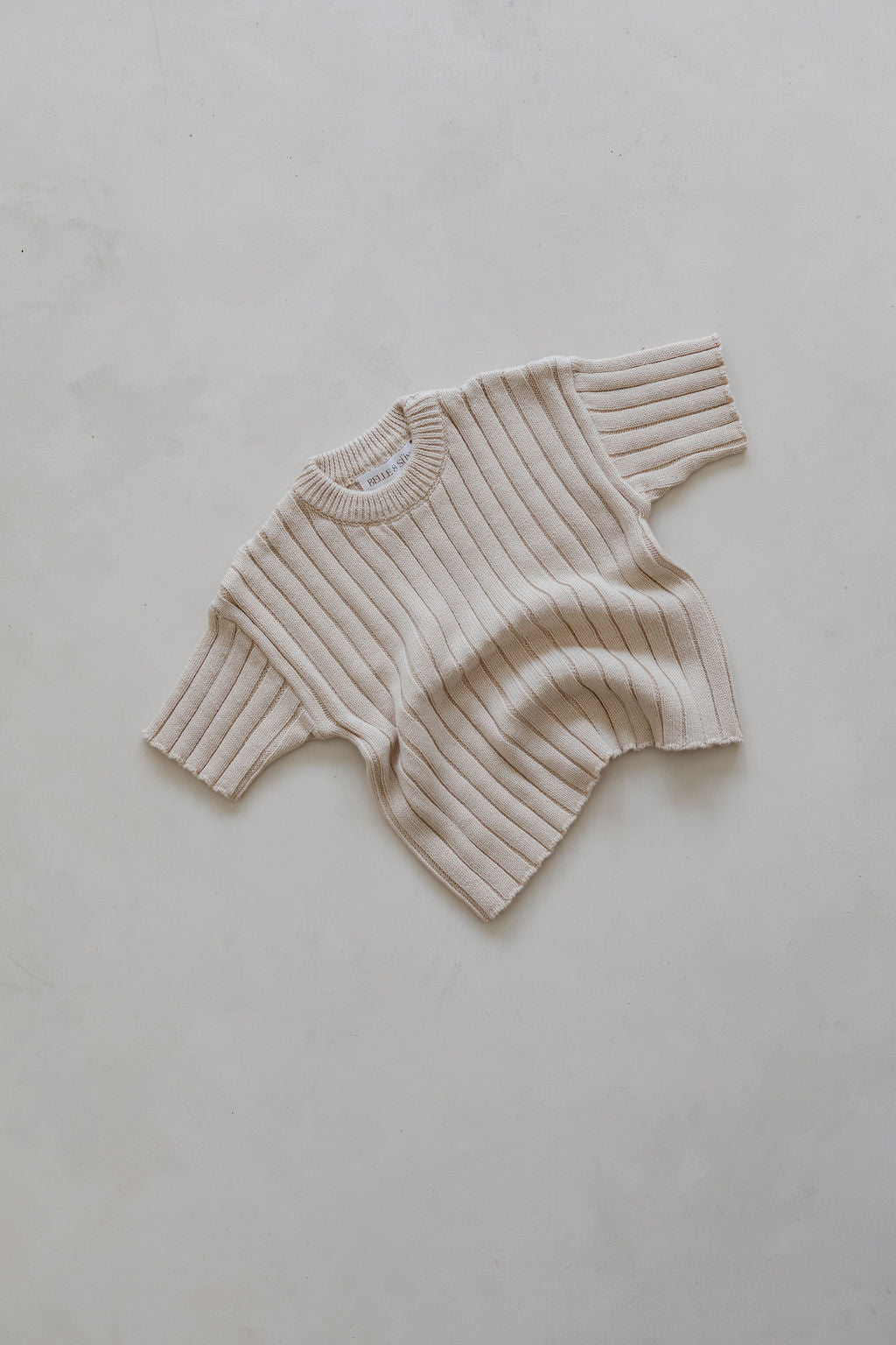 Ribbed Knit Tee | Sand